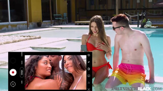 Anya Krey és Scarlett élvezik a hármas szexet